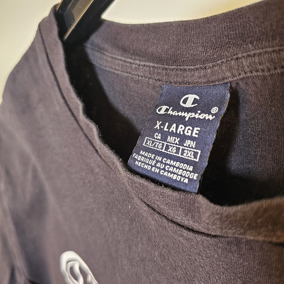 Champion black short sleeve knit t-shirt size XL US - Picture 4 of 5